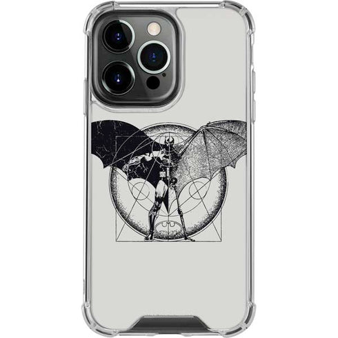 DC Comics Batman Skeleton diagram Art iPhone 14 Pro Clear Case